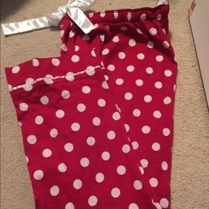 Boxer craft pajama red with white polka dots bottoms only